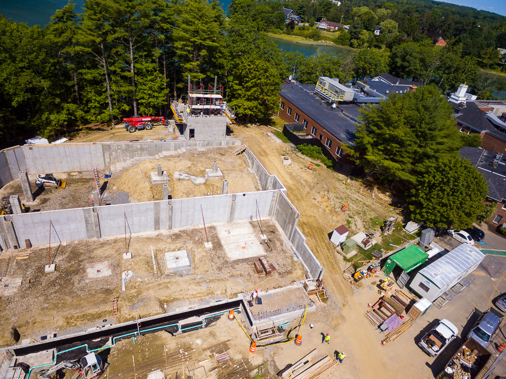Drone construction site photo