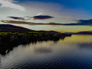 Rangeley Lake suns last rays