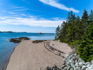 pink granite shoreline