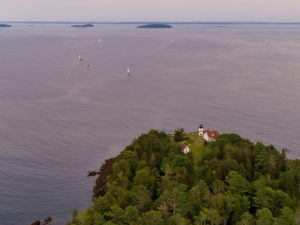 Drone photo of Curtis Light house